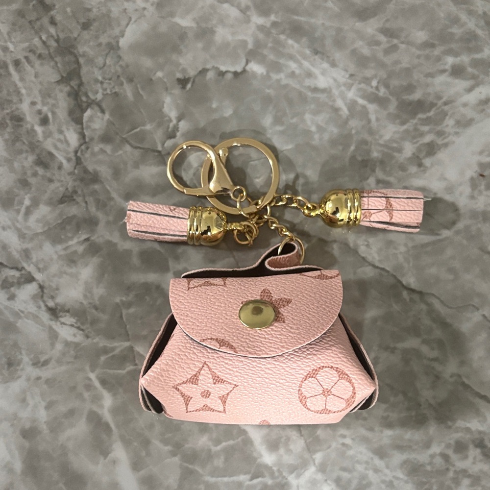 Pink Designer Keychain Pouch